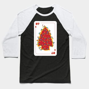 Chiefs Christmas, Playing Card Number 87 Baseball T-Shirt